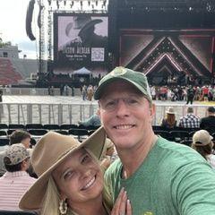 Tripp and I at the Jason Aldeen Concert in Athens in between the hedges 8 rows back! Amazing time!