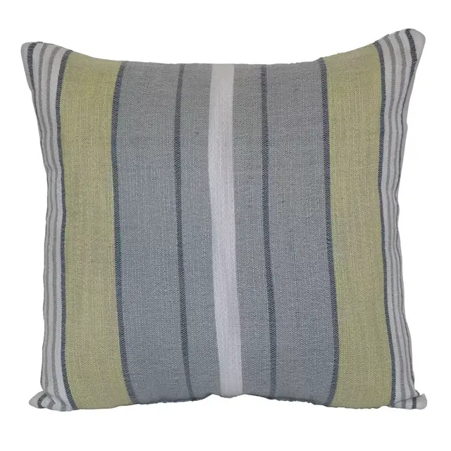 Bee & Willow™ Home Woven Stripe Square Indoor/Outdoor Throw Pillow in Blue/Green