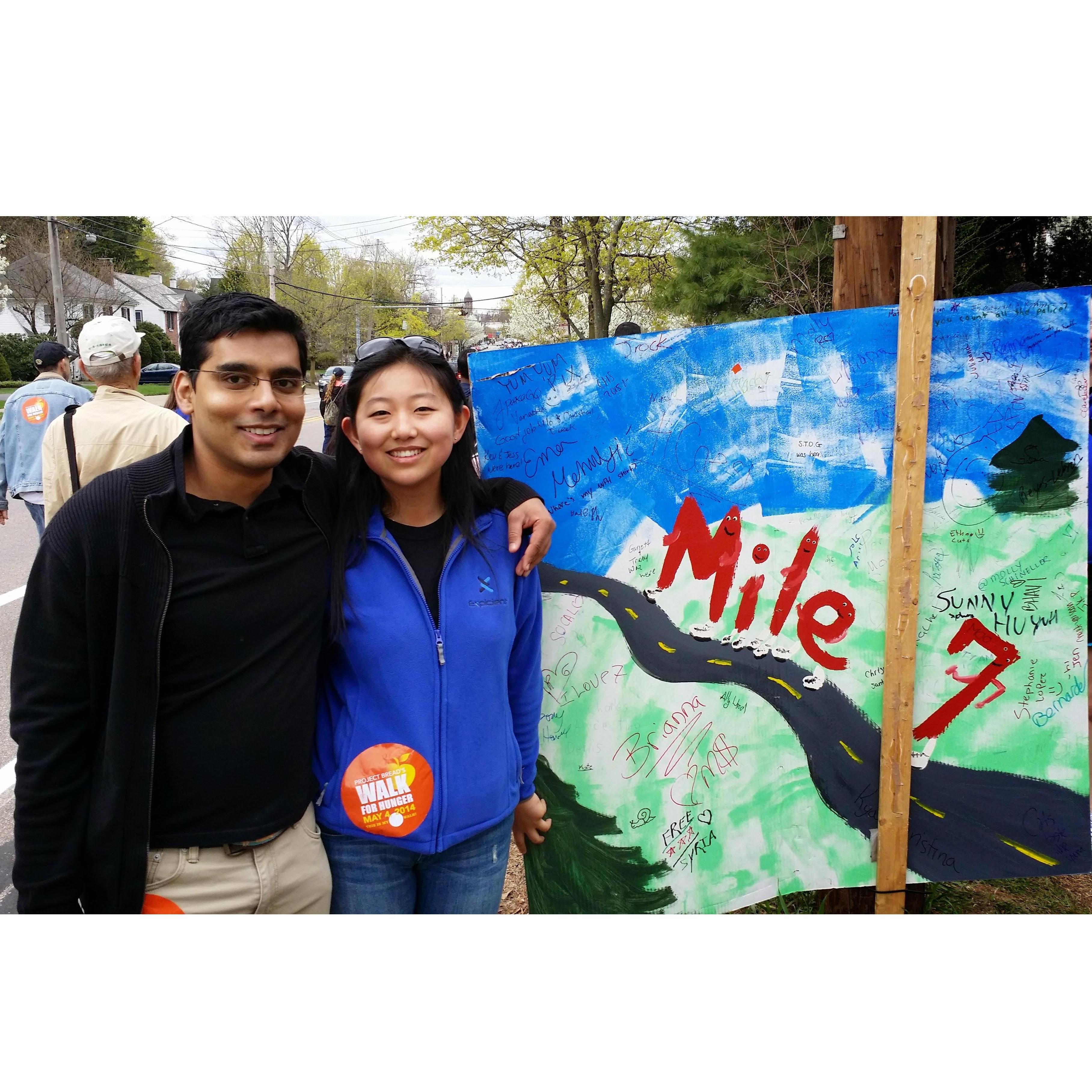 I really put the hunger in "Walk for hunger". The things a guy will do to impress a girl.