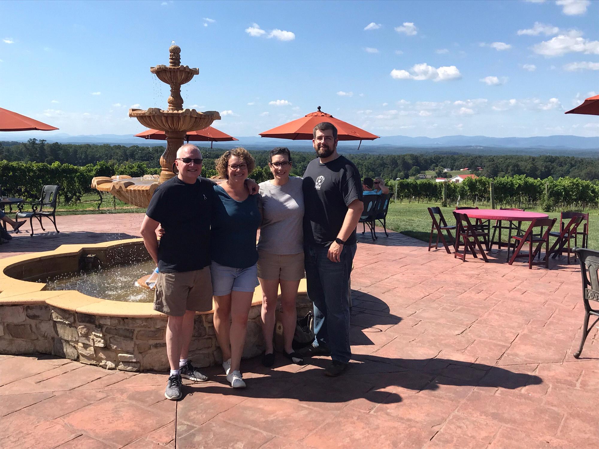 Engagement weekend at a North Carolina winery.