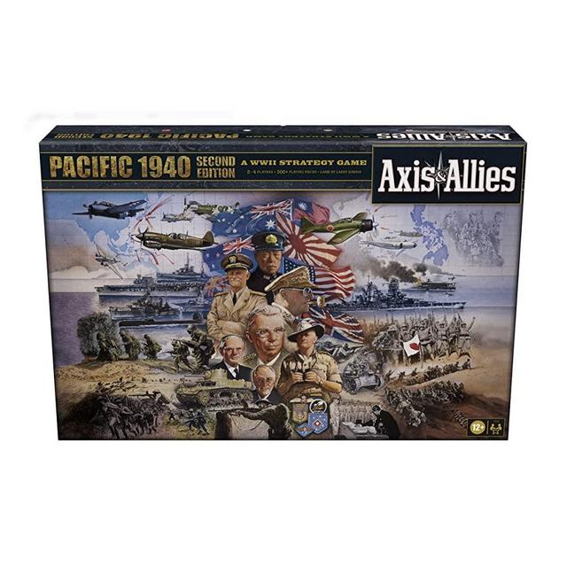 Hasbro Gaming Avalon Hill Axis & Allies Pacific 1940 Second Edition WWII Strategy Board Game, with Extra Large Gameboard, Ages 12 and Up, 2-4 Players, English Version , Brown