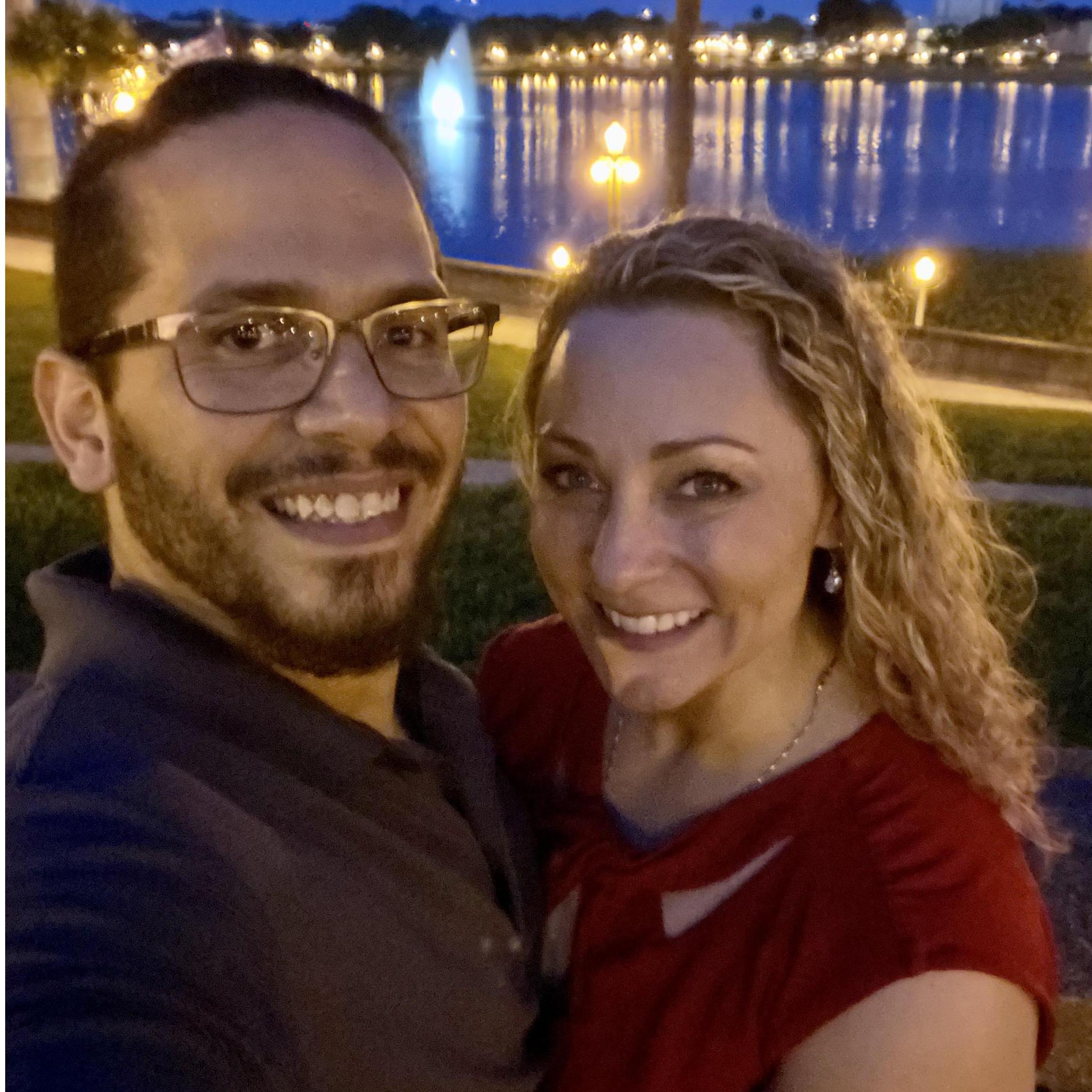 Celebrating Alex's 40th birthday in downtown Lakeland