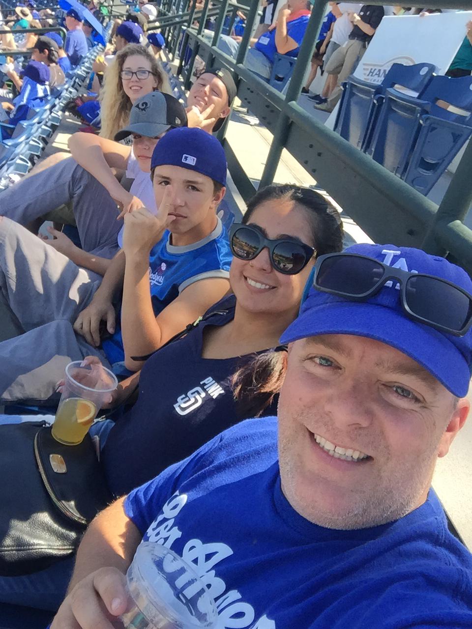 In our natural habitat.. With the Fam and at a baseball game.