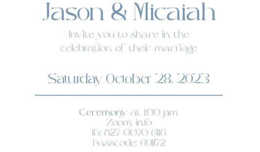 The Wedding Website of Micaiah Scott and Jason Appiah