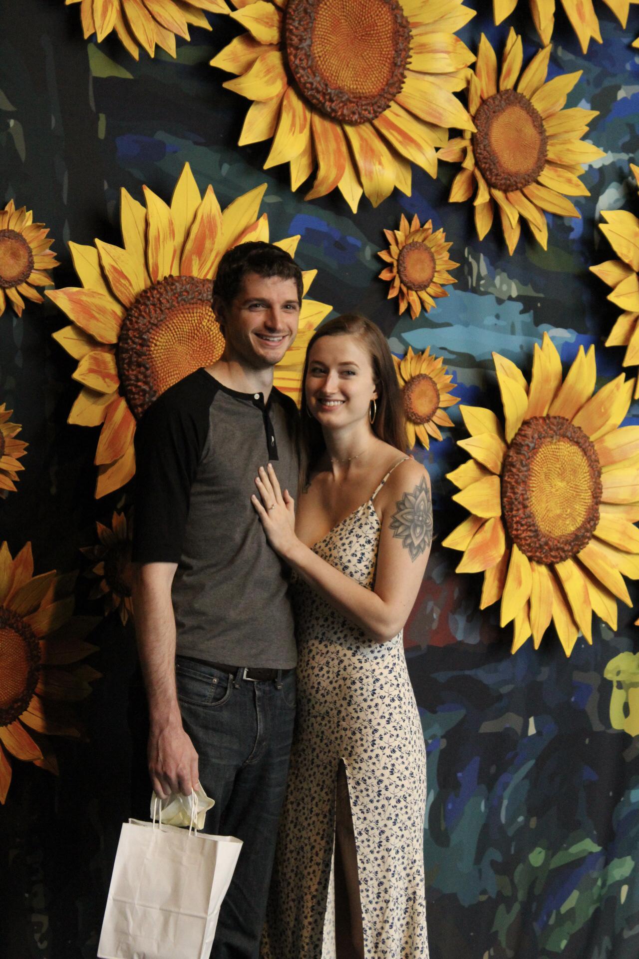 And of course I said yes...amongst the sunflowers at the Van Goh exhibit in Atlanta
