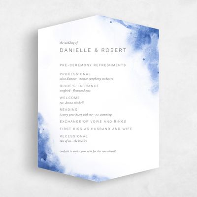 Blue Diamond Wedding Program - Bartlett