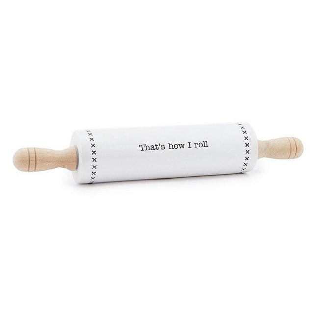 Mud Pie "That's How I Roll" Ceramic Rolling Pin