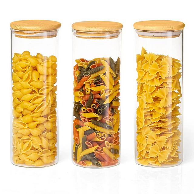 Crutello 20 Pack 4 Oz Spice Jars with Black Bamboo Lids for your 4