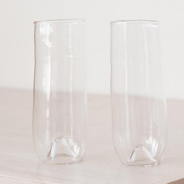 Organic Shaped Champagne Glass: Set of 2