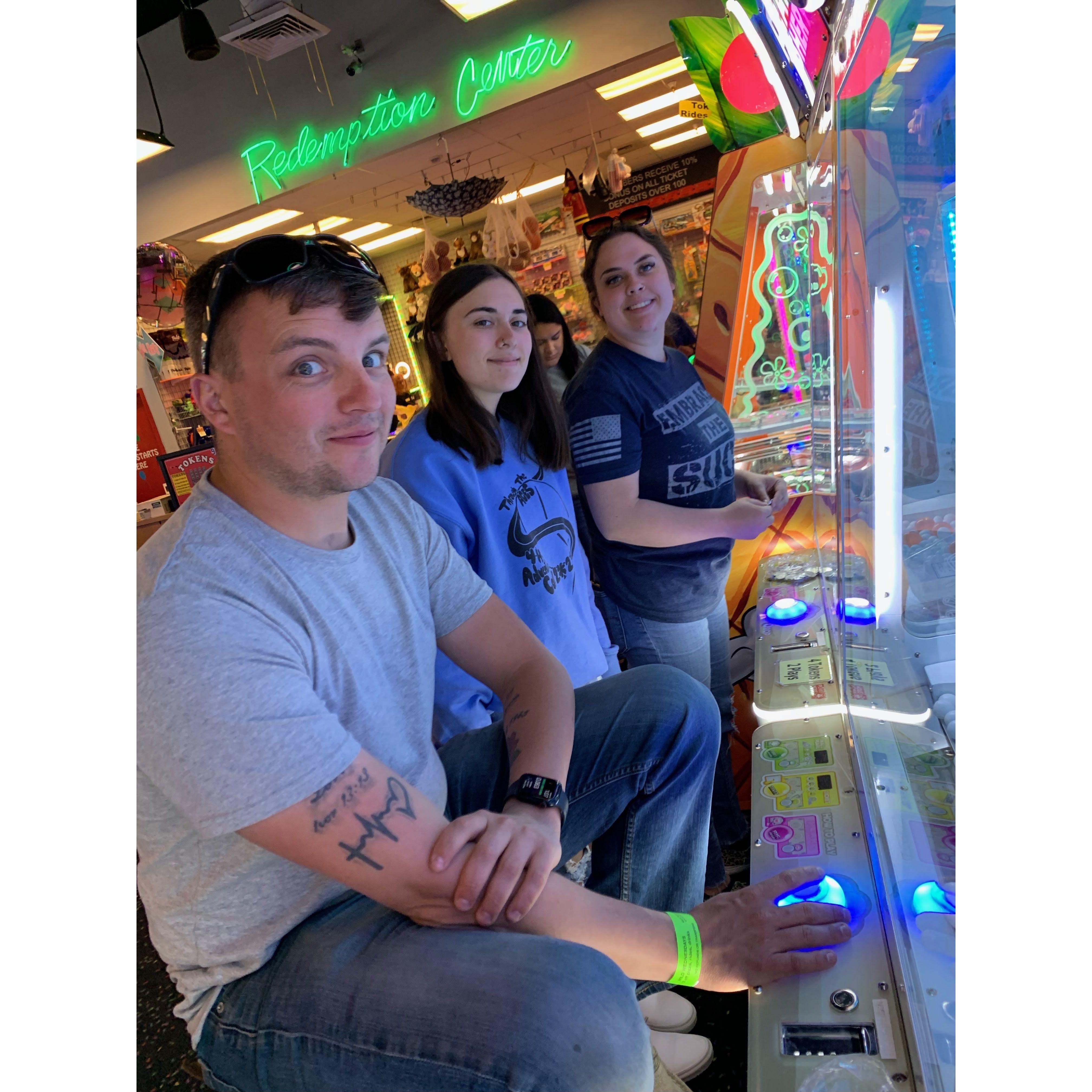Playing our favorite pearl game at Pojos
