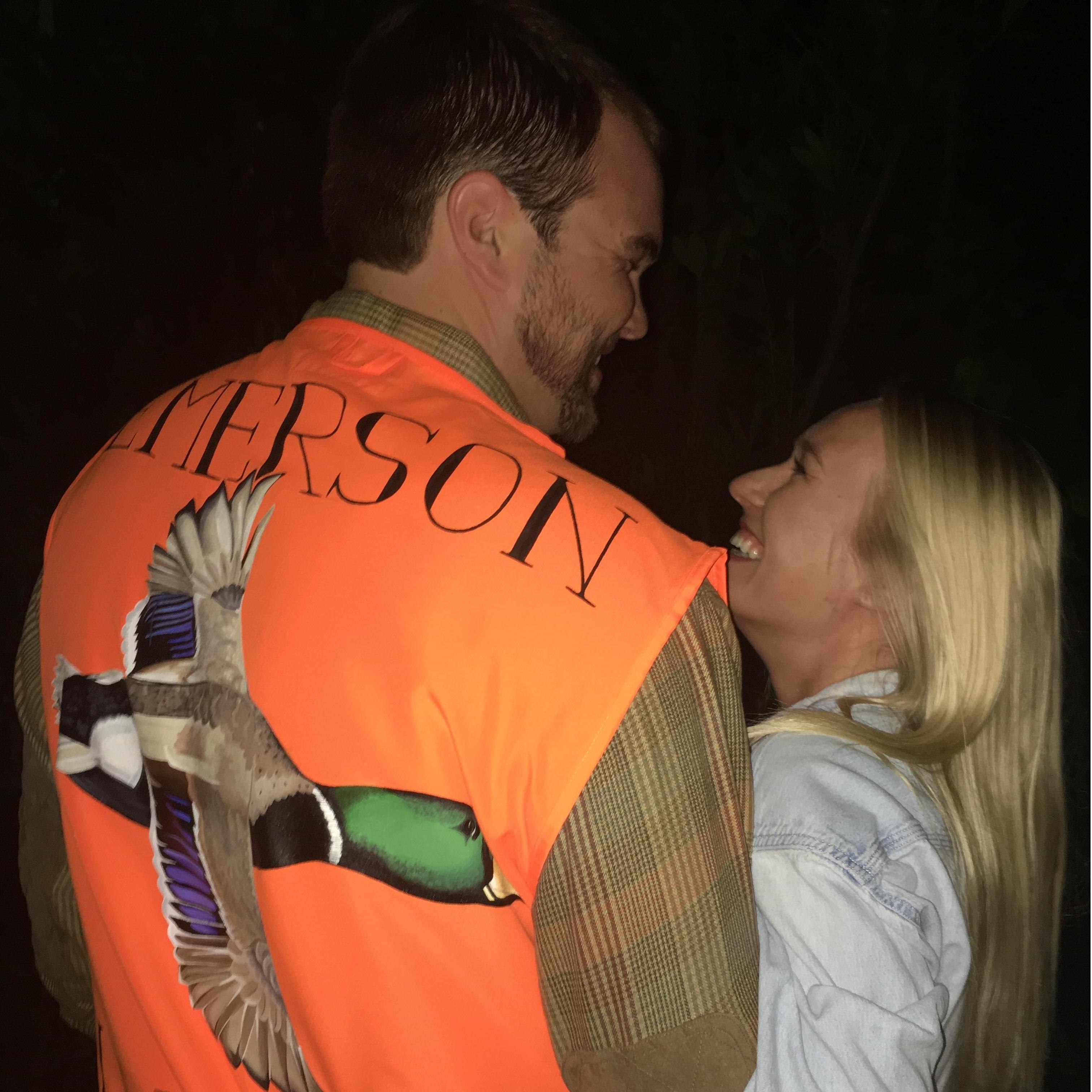 Cory after being appointed ADPi's "Mallard Man" - 201 6
