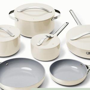 Ceramic Cookware & Minis Set | Nonstick Pots & Pans Set | Non-Toxic | Caraway