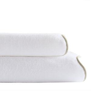 Ellie Scalloped Towels with Turkish Cotton & Colorful Trim Options