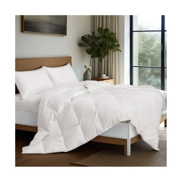 Peace Nest Lightweight Warmth White Goose Feather Down Comforter Duvet Insert, White, California King