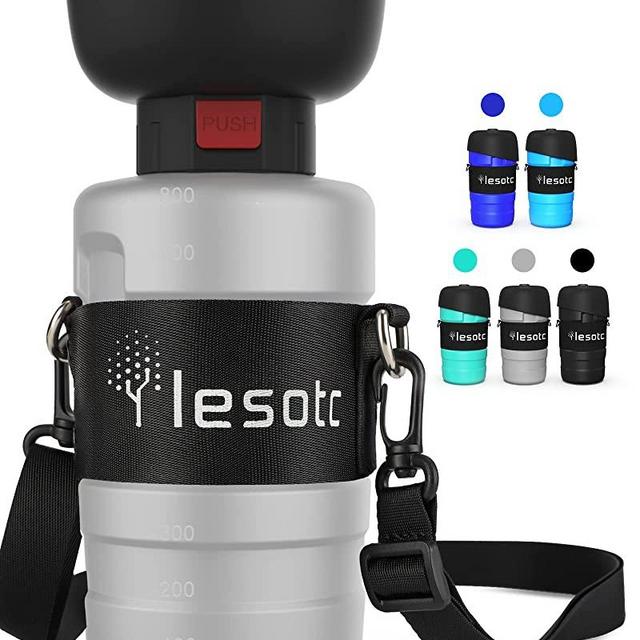 lesotc 2022 Upgraded Pet Water Bottle for Dogs,Dog Water Bottle Foldable,Leak Proof Dog Travel Water Bottle,Dog Water Dispenser,Lightweight & Convenient for Outdoor Walking,Hiking,Travel,BPA Free