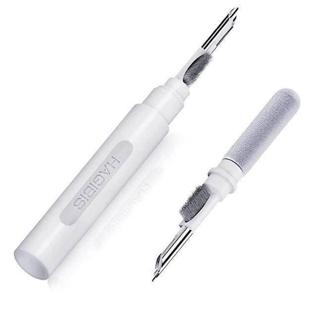Hagibis Cleaning Pen for Airpods Pro 1 2 Multi-Function Cleaner Kit Soft Brush for Bluetooth Earphones Case Cleaning Tools for Lego Huawei Samsung MI Earbuds (White)