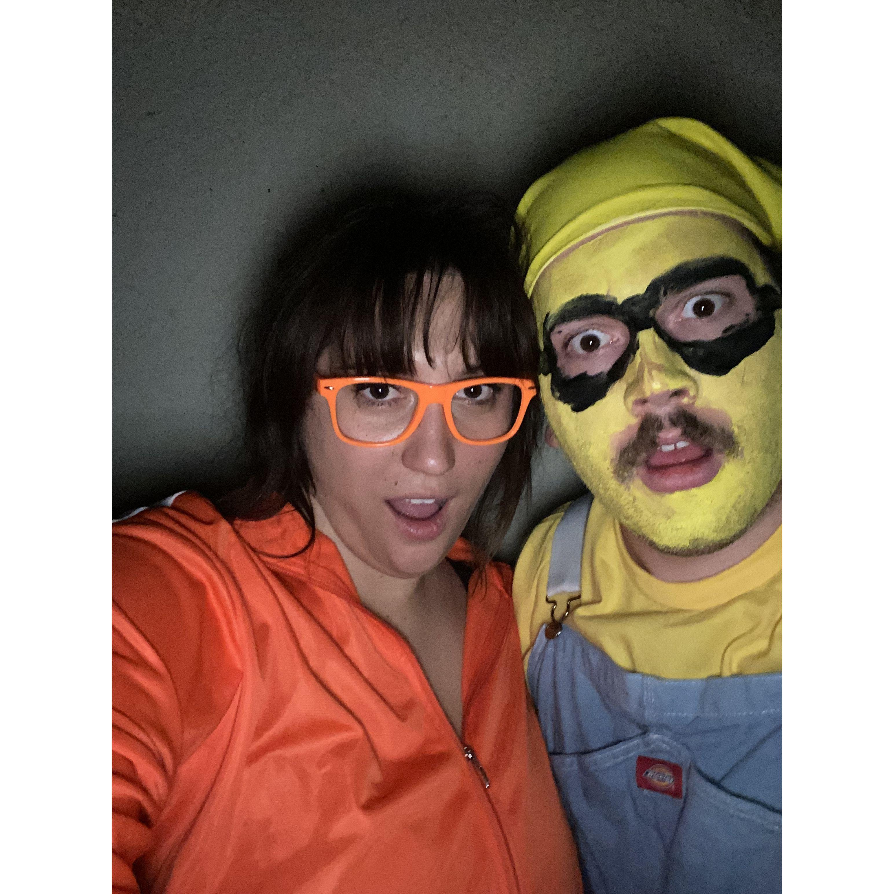 If you made it to the end of this, here is us as a minion and Vector this Halloween