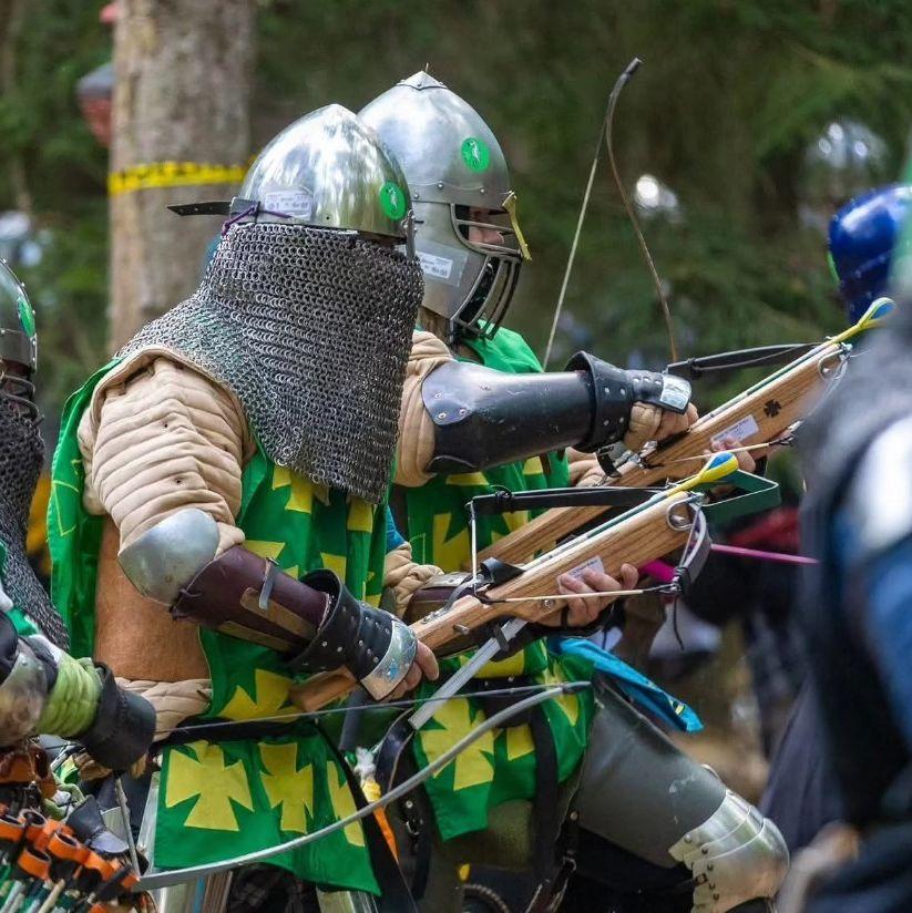 SCA Combat archery is something we picked up together in 2025, and this photo was taken during the Pennsic 52 Woods Battle - one of the first times we fought side-by-side.