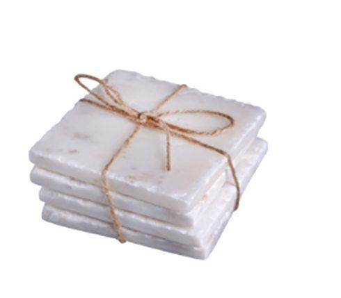 BIDKhome ~ Set of 4 Marble Square Coasters, Price $23.95 in Tupelo, MS from Elizabeth Clair's