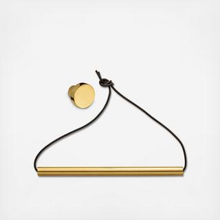 Leather Paper Towel Holder with Knob & Bar