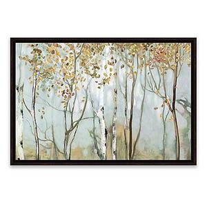 Birch in the Fog II 38-Inch x 26-Inch Framed Canvas Wall Art