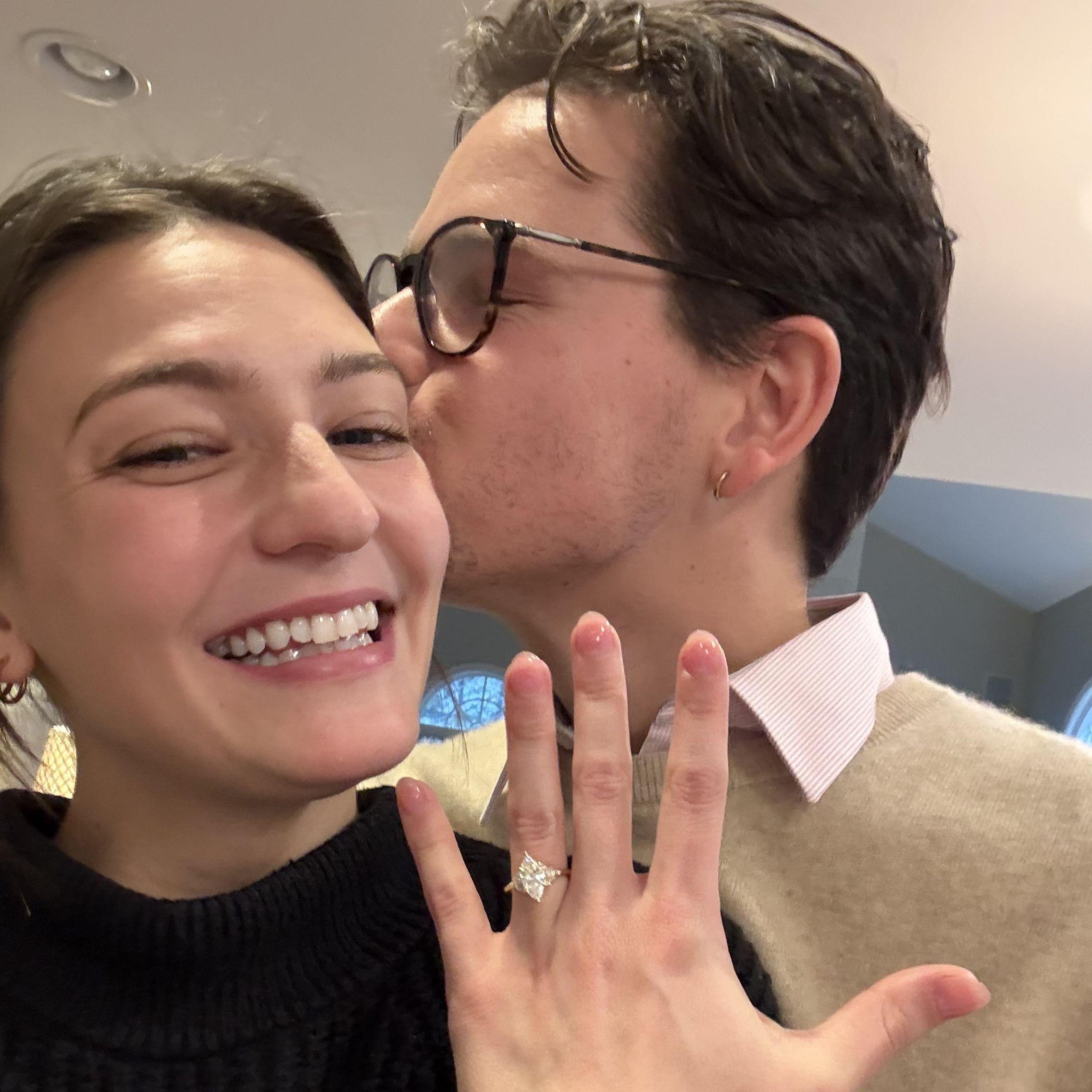 Minutes after getting engaged