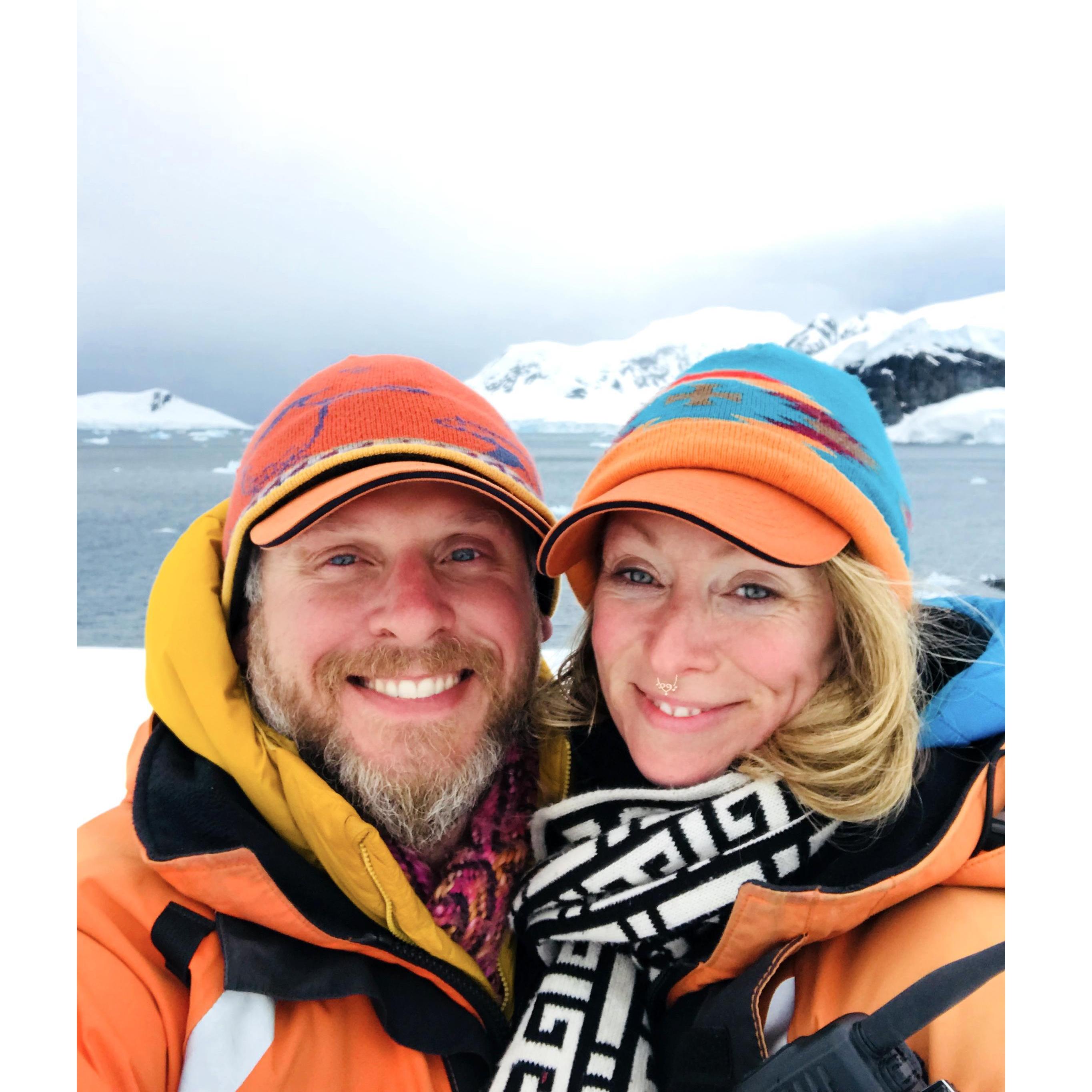 Moments after our engagement in Antarctica!