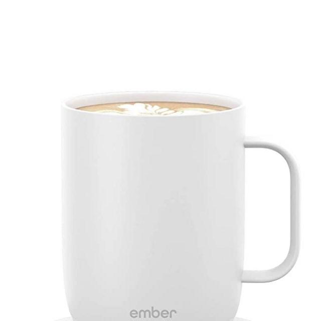 NEW Ember Temperature Control Smart Mug 2, 14 oz, White, 80 min. Battery Life - App Controlled Heated Coffee Mug - Improved Design