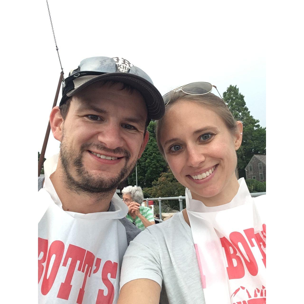 First dinner together at Abbot's Lobster
