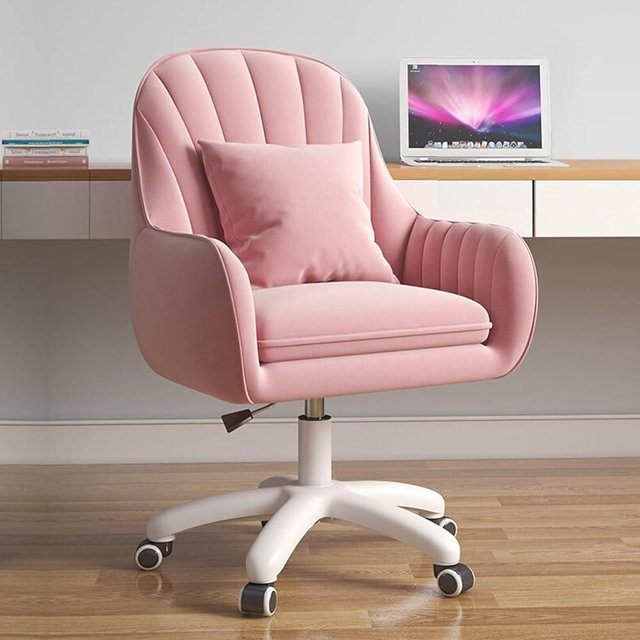HDHNBA Cute Office Chair Home Computer Chairs Adjustable Task Chairs Modern Office Chair Makeup Chair 360° Swivel Computer Chair Mid Back Chair Living Room Chairs.