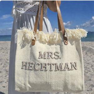 ETSY: Custom Bride Tote Bag: Bridal Shower Gift, Custom Mrs Pearl Letter - Etsy