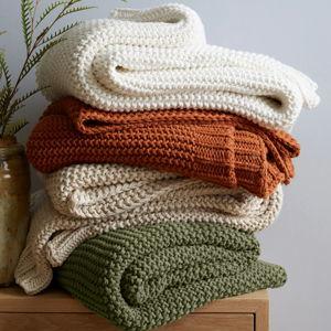 Cotton Fisherman Throw in Natural