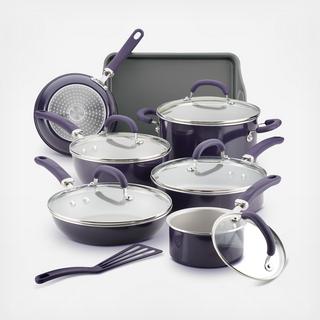 Create Delicious 13-Piece Aluminum Nonstick Cookware Set