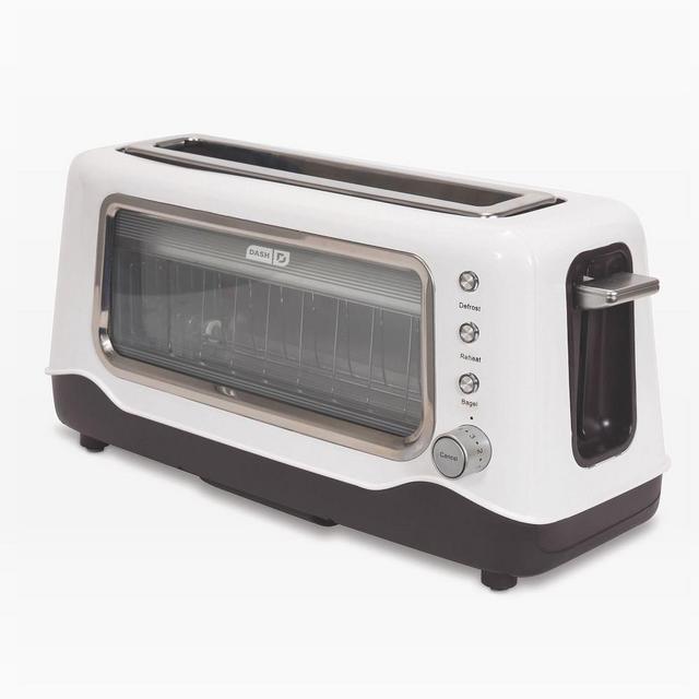 Dash Clear View Toaster, White