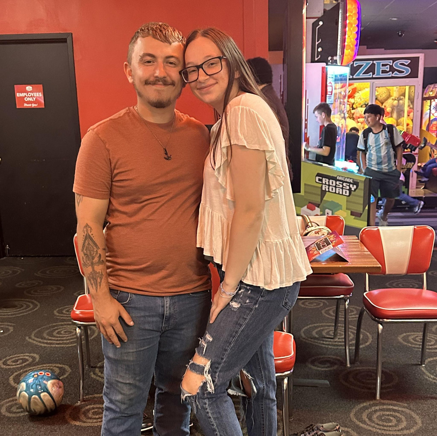 We went bowling for our one year anniversary!
