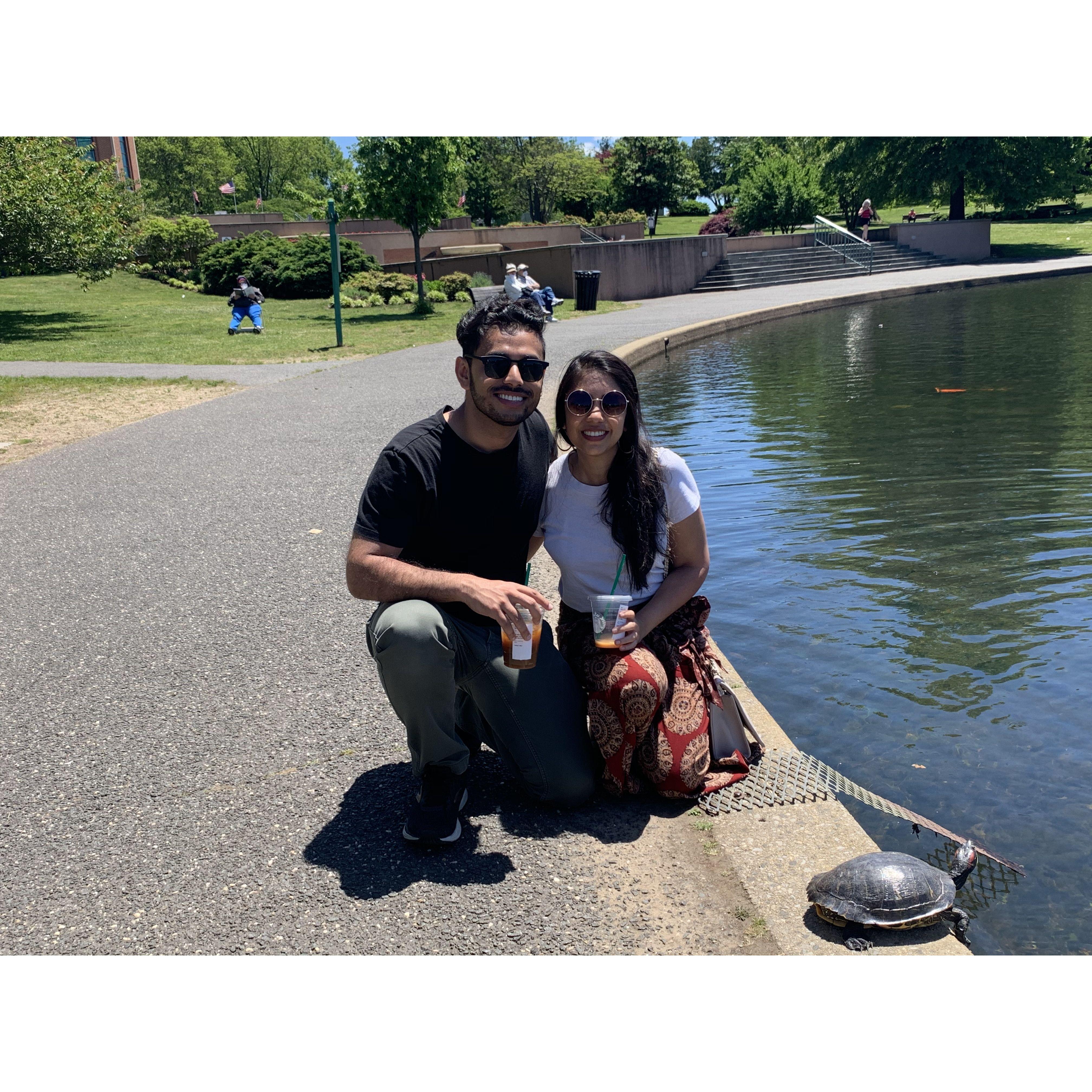 This was our third date! We always wonder how that little turtle is doing