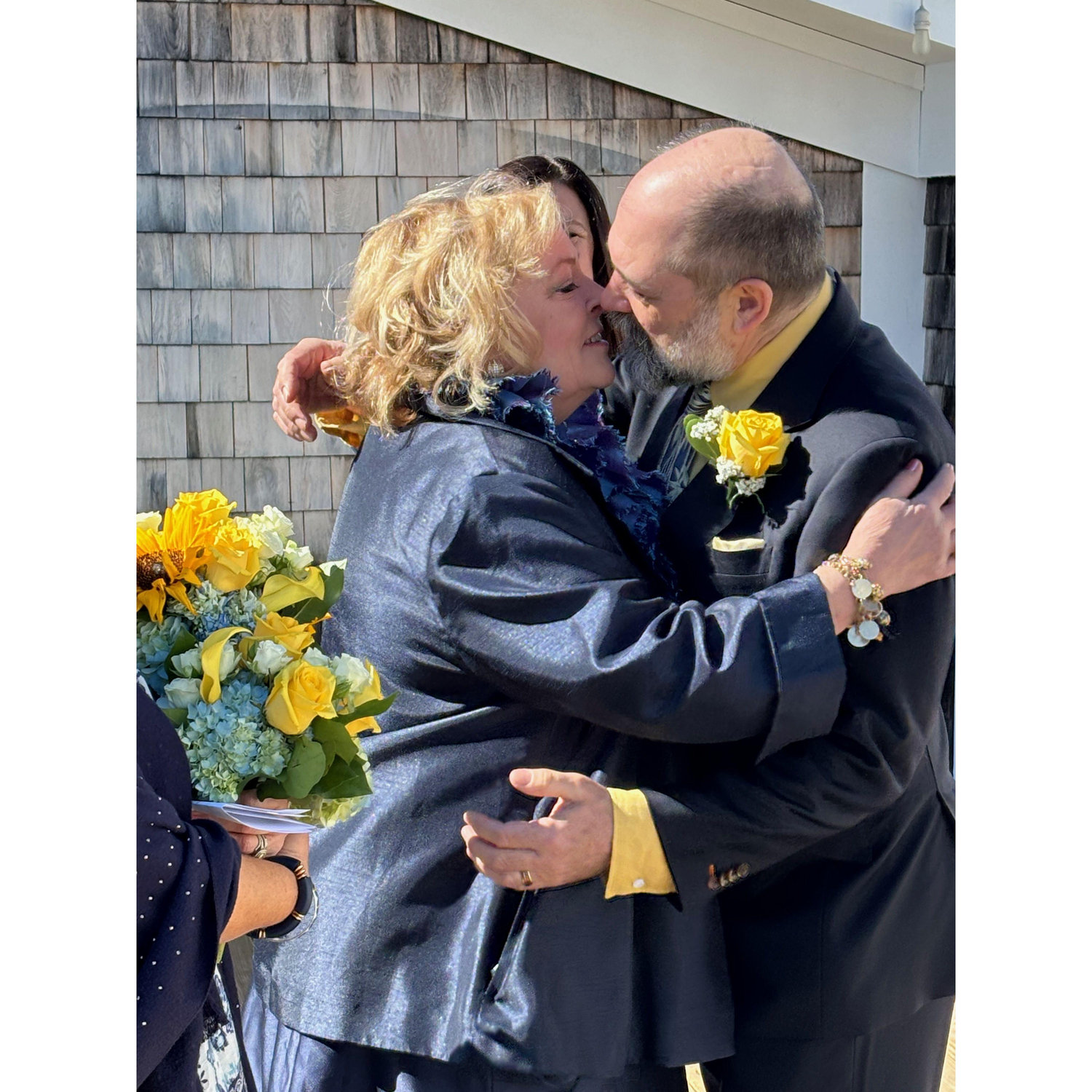 Wedding Ceremony kiss.