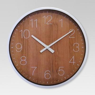 10" Round Wall Clock Walnut Finish - Project 62™