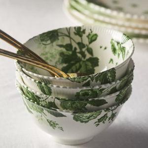 Abi Stoneware, Set of 4, Cereal Bowls - Green
