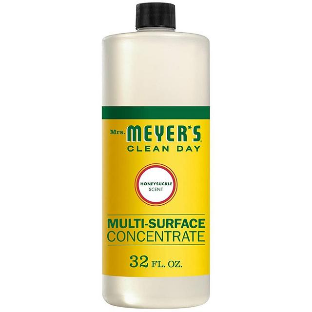 Mrs. Meyer's Clean Day Multi-Surface Cleaner Concentrate, Use to Clean Floors, Tile, Counters, Honeysuckle Scent, 32 oz