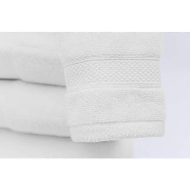 Peacock Alley Diamond 6 Piece Towel Set, White - Luxurious 100% Long-Staple Turkish Cotton - Soft, Absorbent & Fast Drying