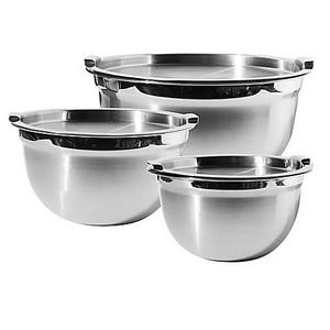 Oggi™ 6-Piece Stainless Steel Mixing Bowl and Lid Set