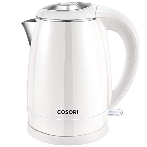 COSORI Electric Kettle(BPA Free), 1.8 Qt Double Wall 304 Stainless Steel  Water Boiler & Tea Kettle, Auto Shut-Off and Boil-Dry Protection, Cordless,  FDA/ETL/CETL Approved, White