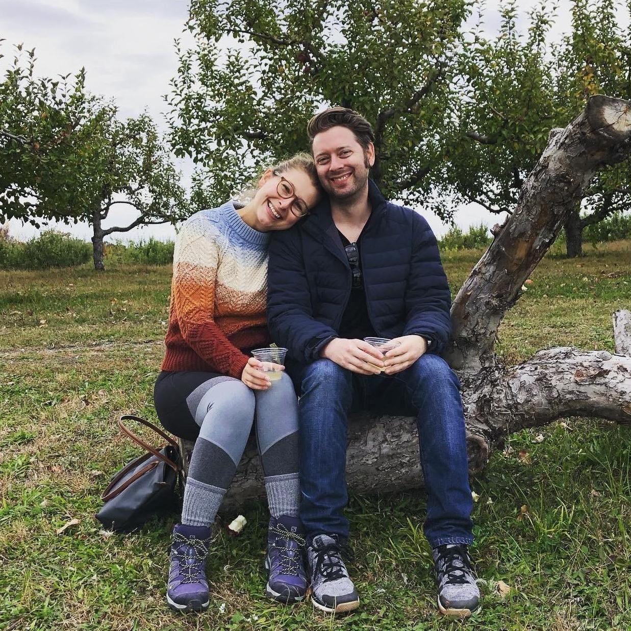 Cider tasting after a fall hike 2019