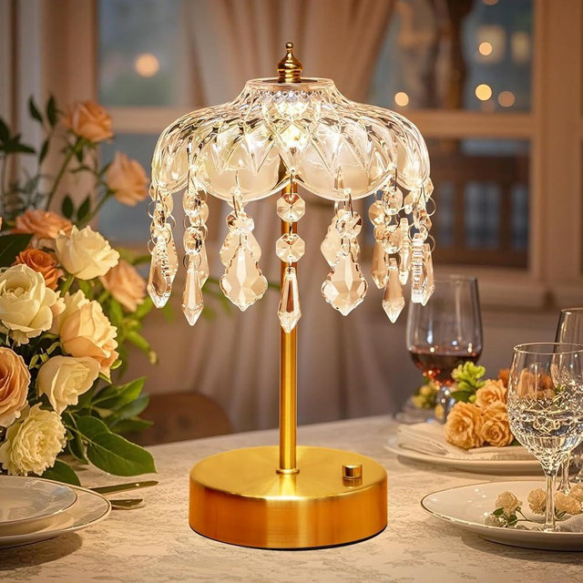 Cordless Lamp, 3 Colors Vintage Lamp Crystal Lamp,10 Brightness Dimmable Lamp,Touch Lamp Flower Lamp,3600mAh Rechargeable Lamps Cordless Lamps Rechargeable Lamp,Cordless Lamps Bedroom Kitchen Bathroom