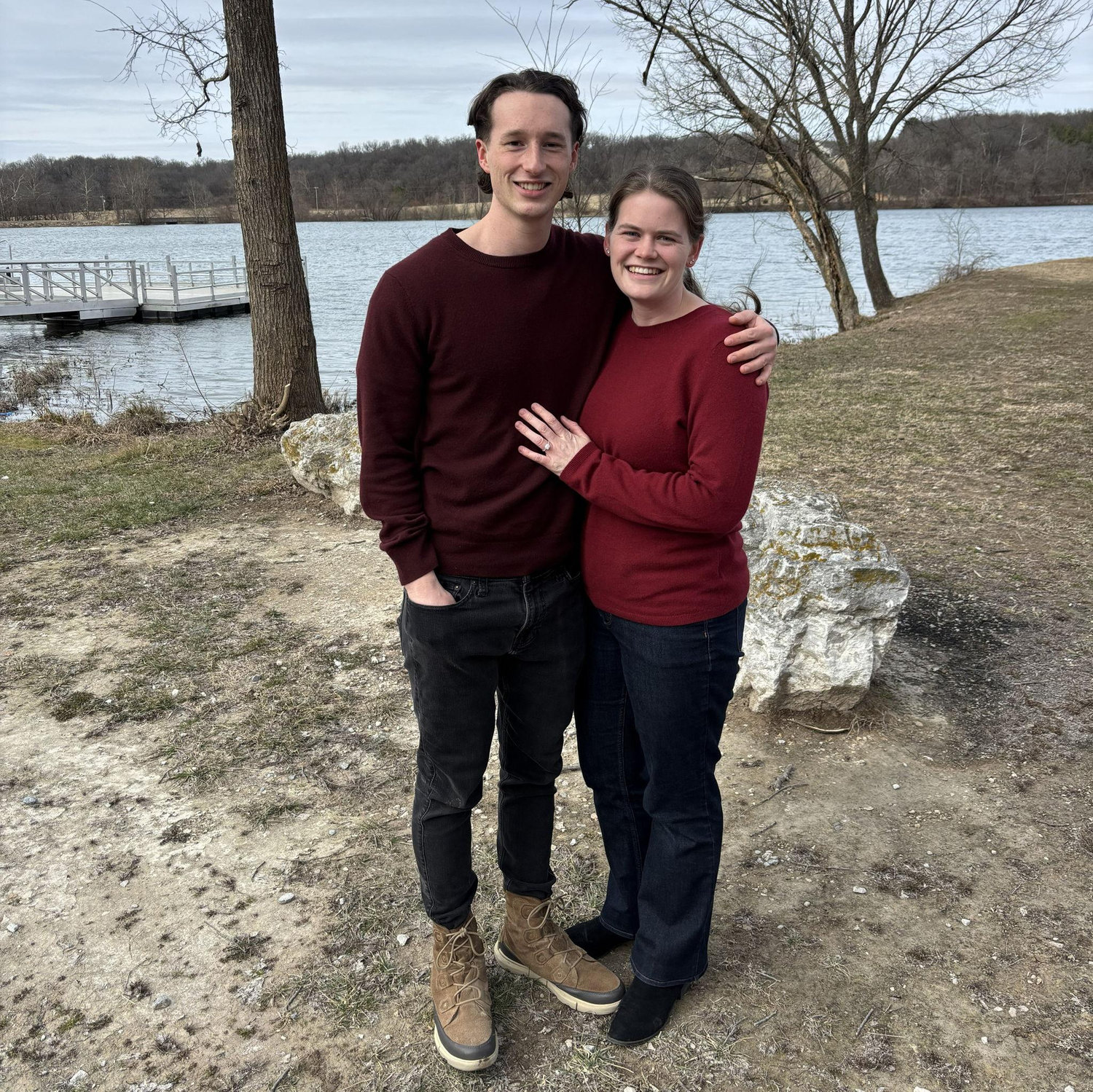 This is the day we got engaged at city lake in Siloam Springs, AR