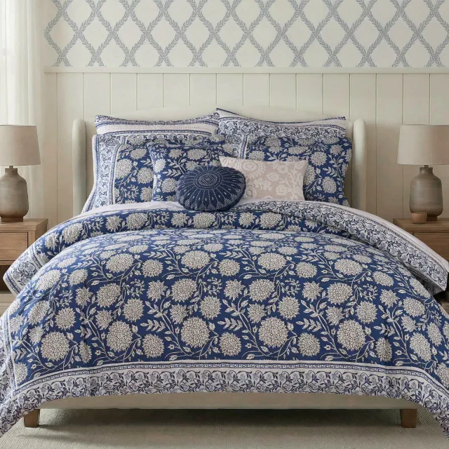 Adare Denim Full/Queen Duvet Cover Set - Levtex Home