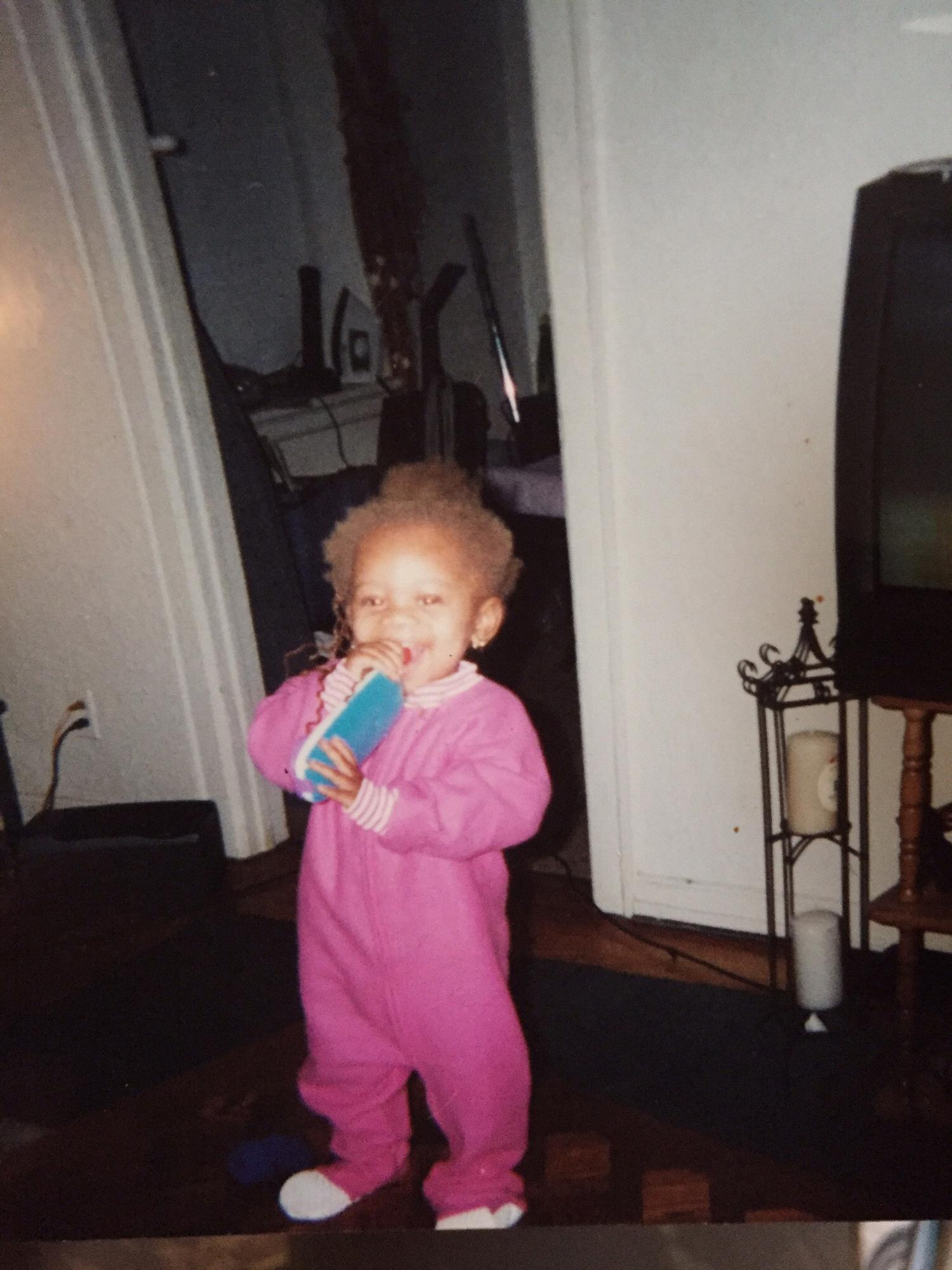 Kyla as a happy child