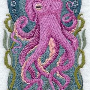 Octopus Embroidered Flour Sack Hand/DIsh Towel