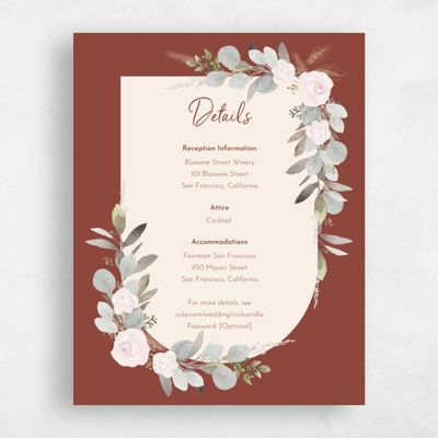 Orange Floral Wedding Enclosure - Adeleida